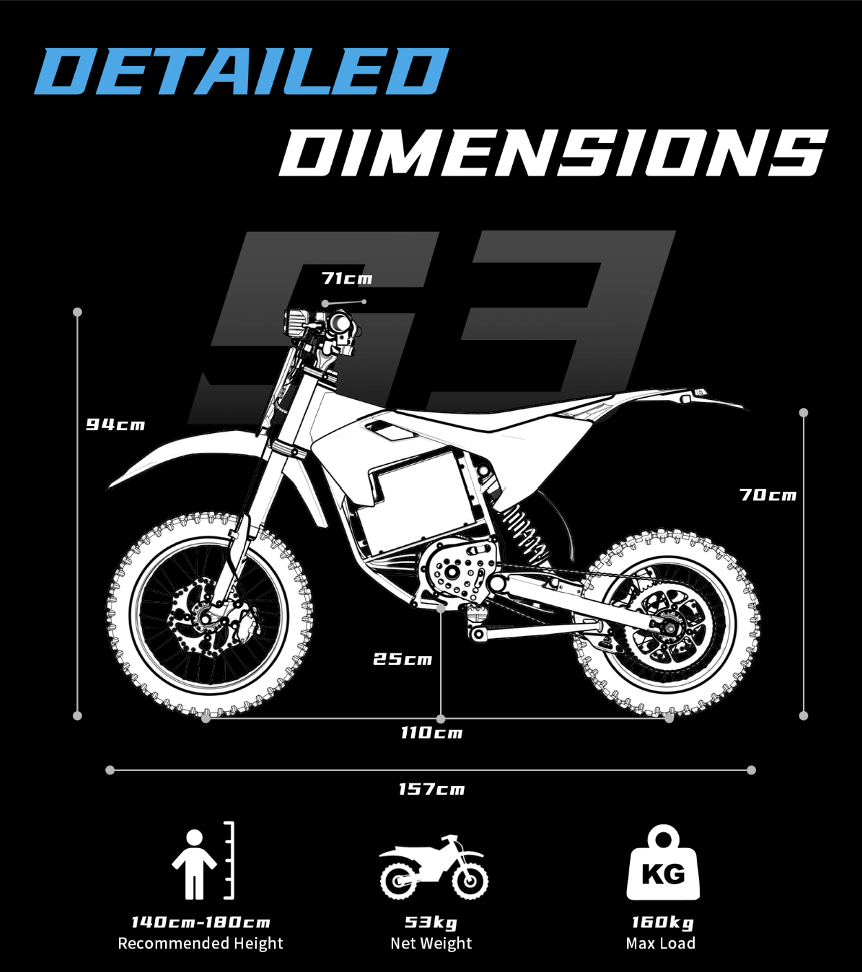 Jumbo Bike Zawes  Mini moto Dirt Bike Electrique