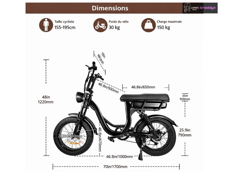 Jumbo Bike Brooklyn le vélo électrique rétro
